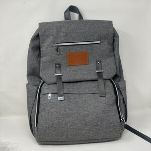 KeaBabies Explorer Diaper Backpack Gray Large with Changing Pad & Inner Pockets